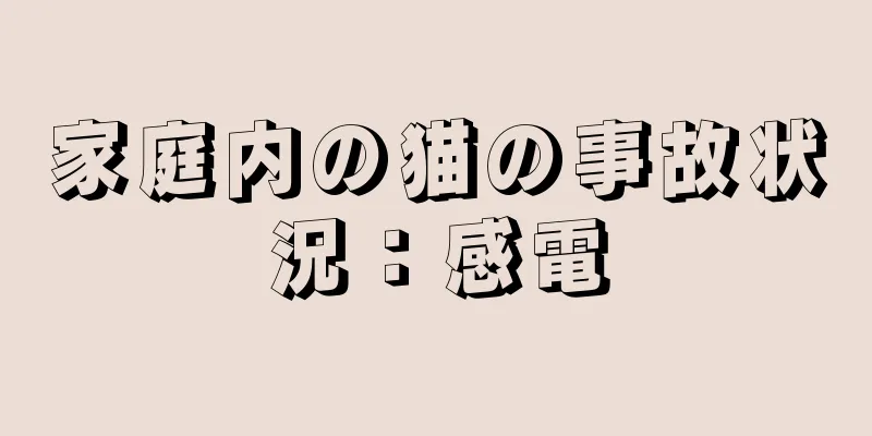 家庭内の猫の事故状況：感電