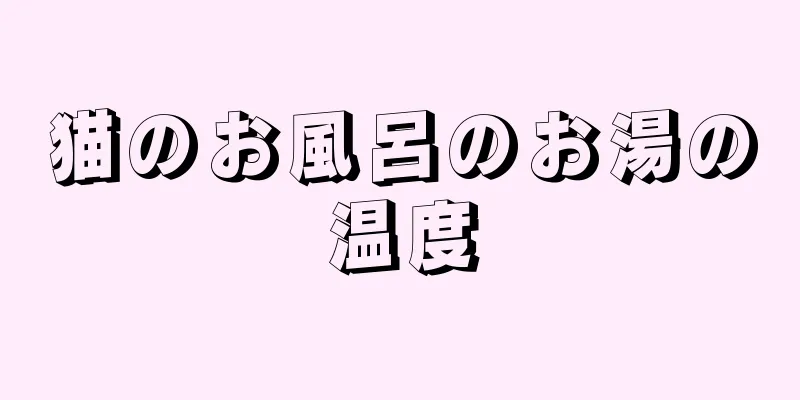 猫のお風呂のお湯の温度