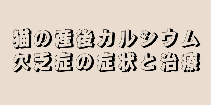 猫の産後カルシウム欠乏症の症状と治療