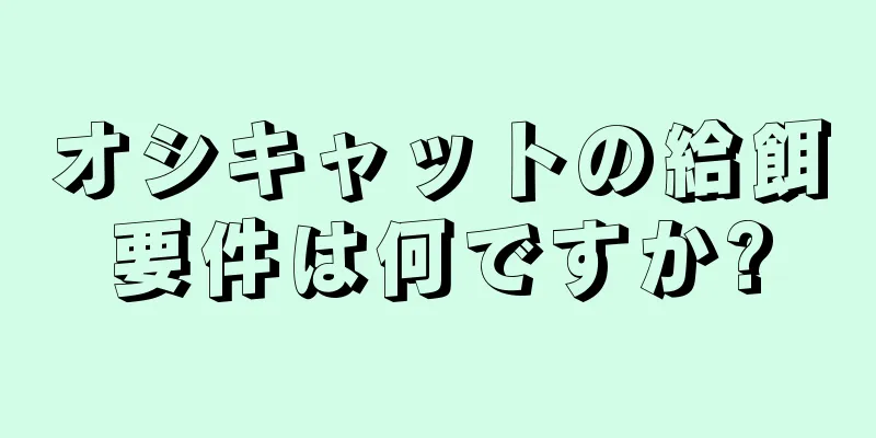オシキャットの給餌要件は何ですか?