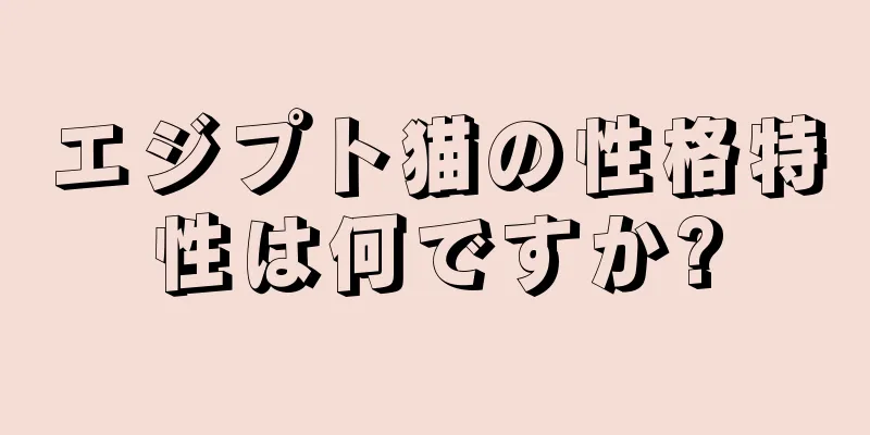 エジプト猫の性格特性は何ですか?