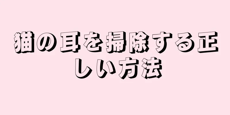猫の耳を掃除する正しい方法