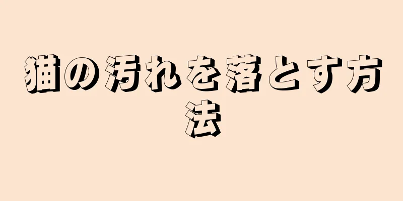 猫の汚れを落とす方法