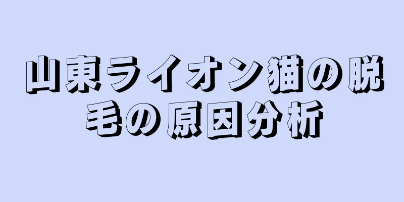 山東ライオン猫の脱毛の原因分析