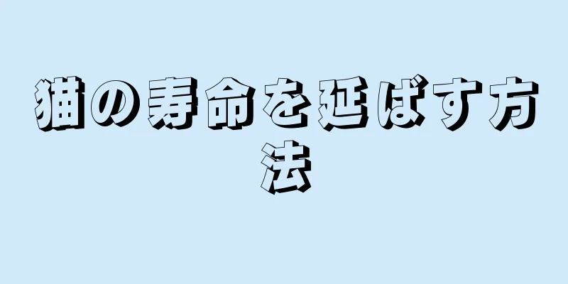 猫の寿命を延ばす方法