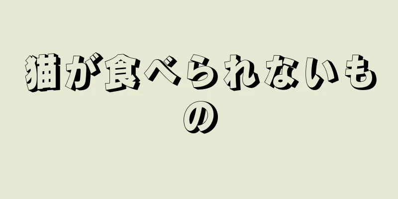 猫が食べられないもの
