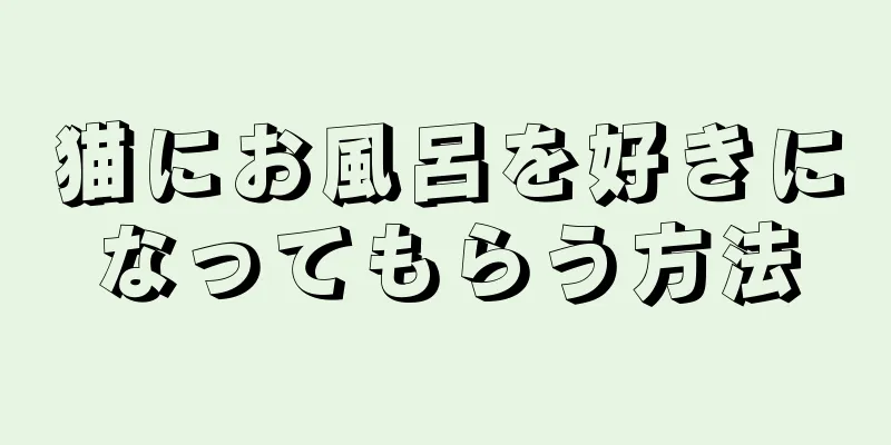 猫にお風呂を好きになってもらう方法