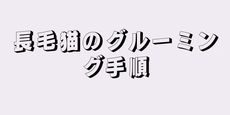 長毛猫のグルーミング手順