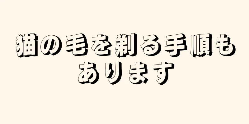 猫の毛を剃る手順もあります
