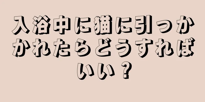 入浴中に猫に引っかかれたらどうすればいい？