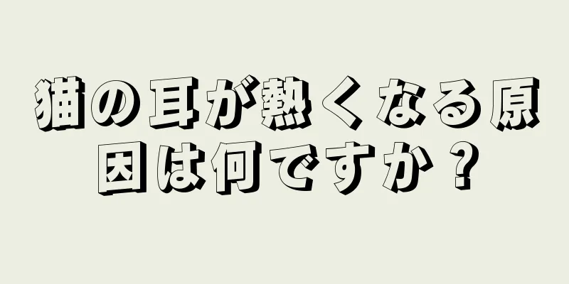 猫の耳が熱くなる原因は何ですか？