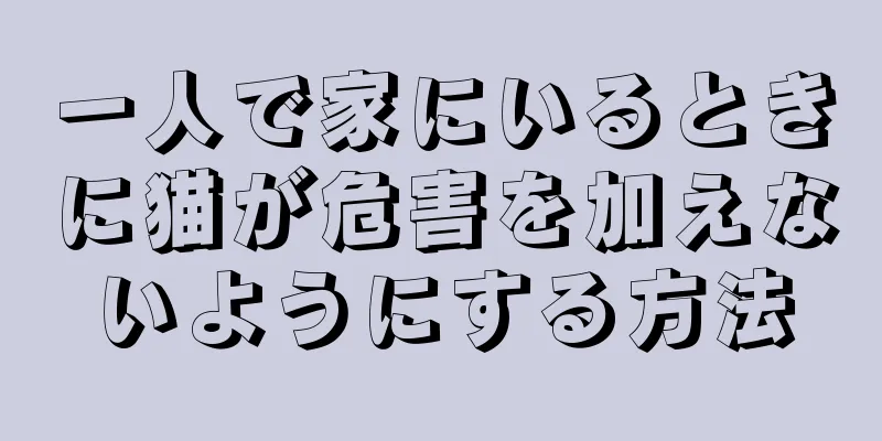 一人で家にいるときに猫が危害を加えないようにする方法