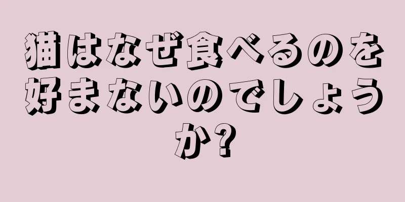 猫はなぜ食べるのを好まないのでしょうか?