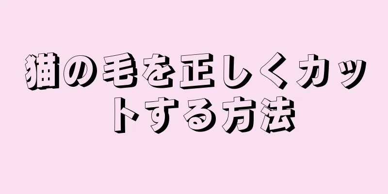 猫の毛を正しくカットする方法