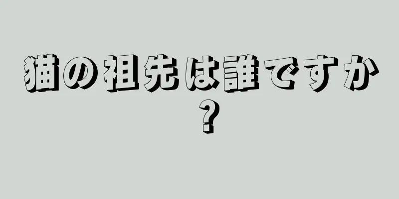 猫の祖先は誰ですか？