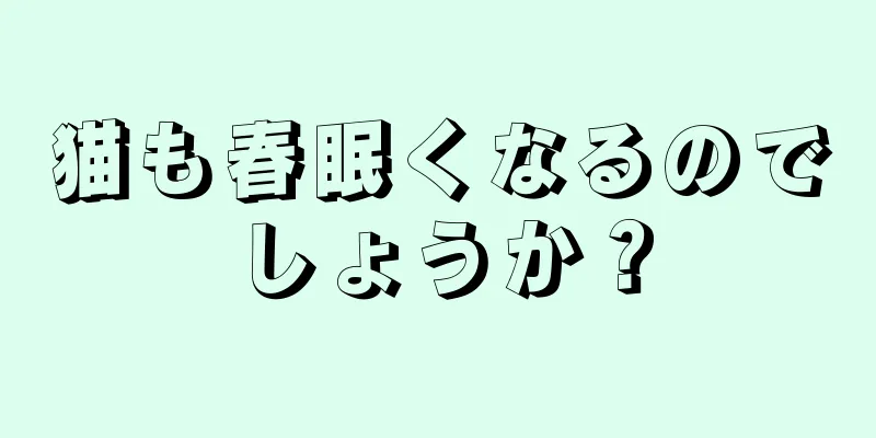猫も春眠くなるのでしょうか？