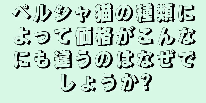 ペルシャ猫の種類によって価格がこんなにも違うのはなぜでしょうか?