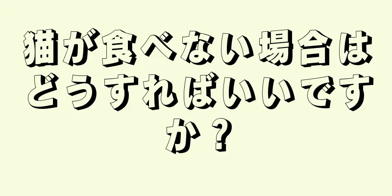猫が食べない場合はどうすればいいですか？