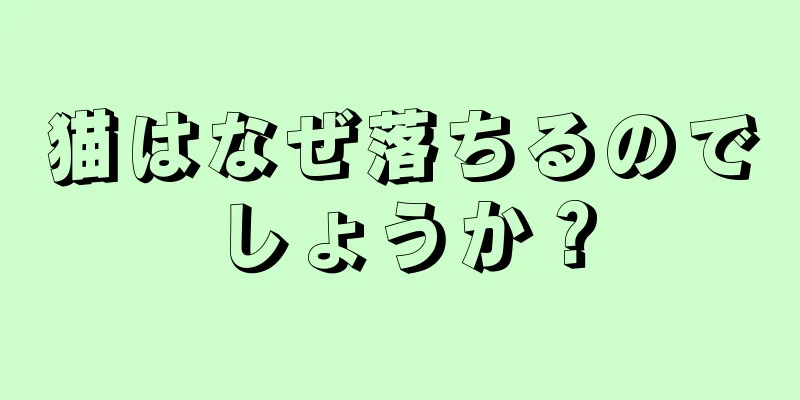 猫はなぜ落ちるのでしょうか？