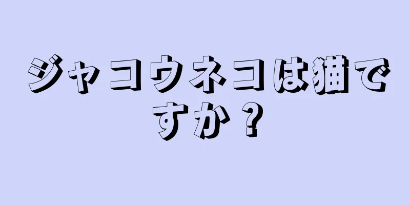 ジャコウネコは猫ですか？