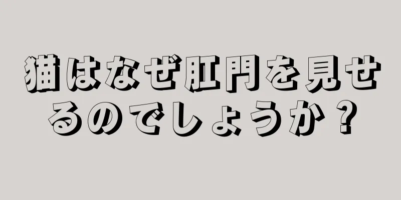 猫はなぜ肛門を見せるのでしょうか？