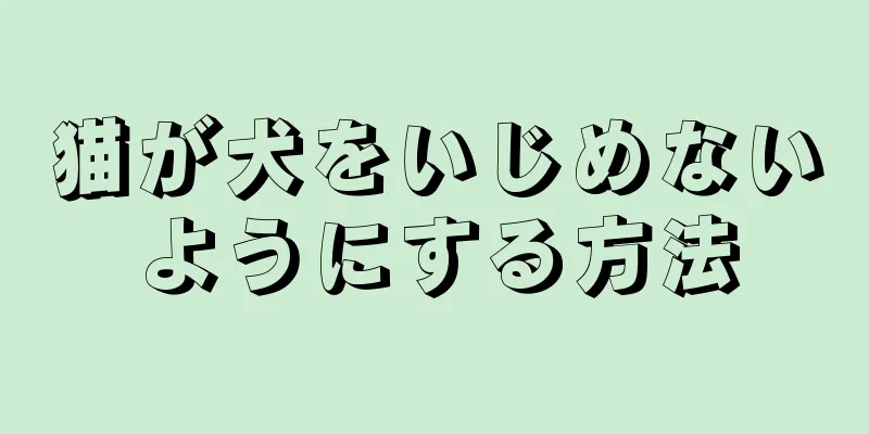猫が犬をいじめないようにする方法