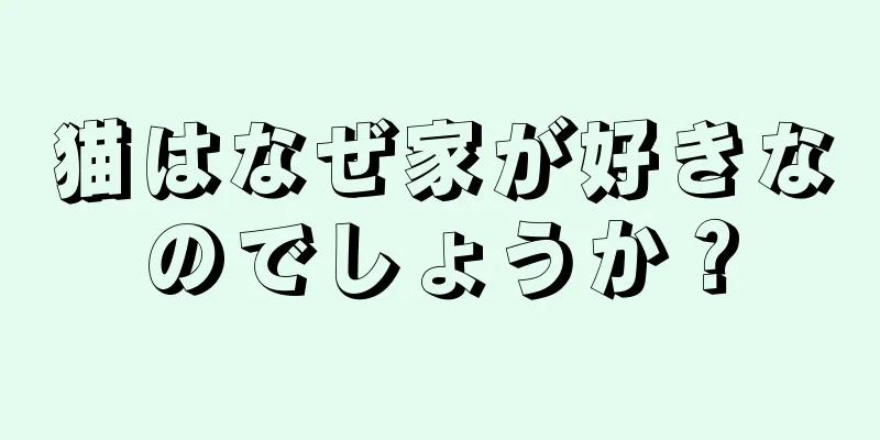 猫はなぜ家が好きなのでしょうか？