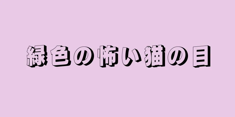 緑色の怖い猫の目