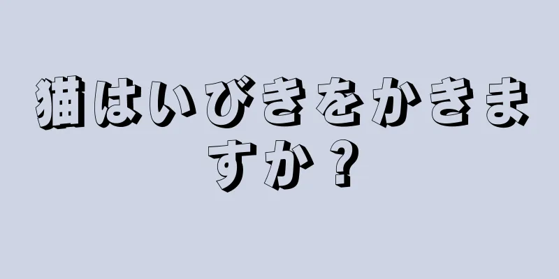 猫はいびきをかきますか？
