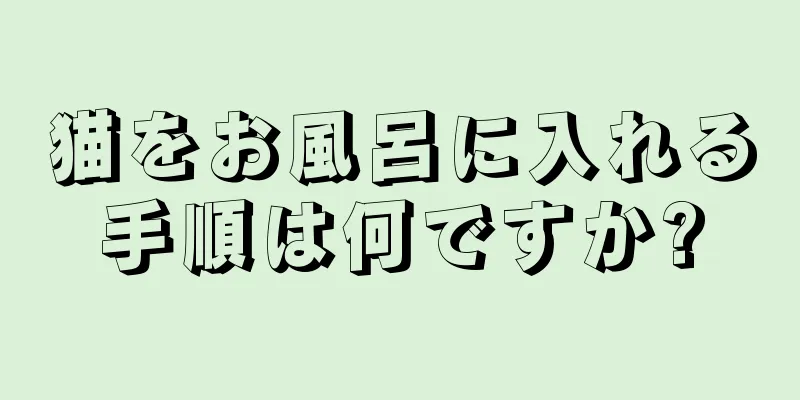 猫をお風呂に入れる手順は何ですか?