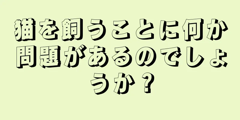猫を飼うことに何か問題があるのでしょうか？