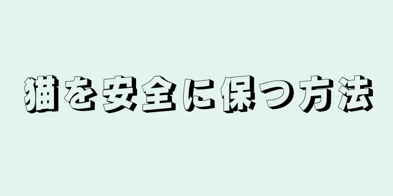猫を安全に保つ方法