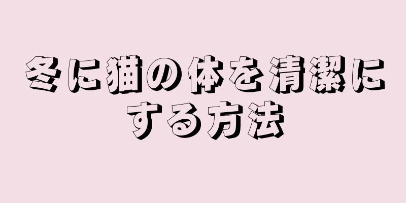 冬に猫の体を清潔にする方法
