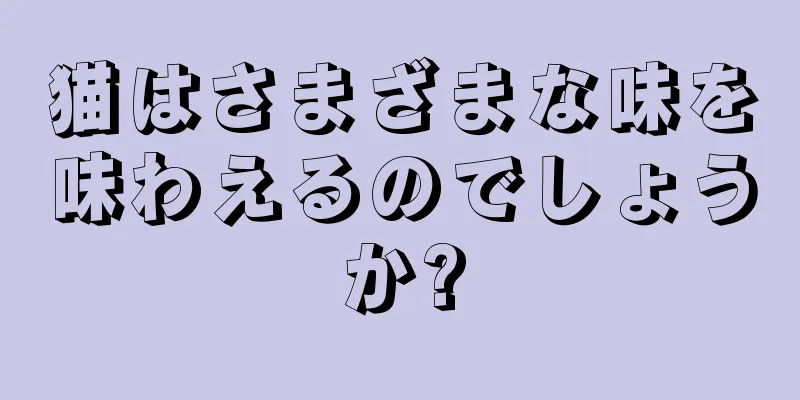 猫はさまざまな味を味わえるのでしょうか?