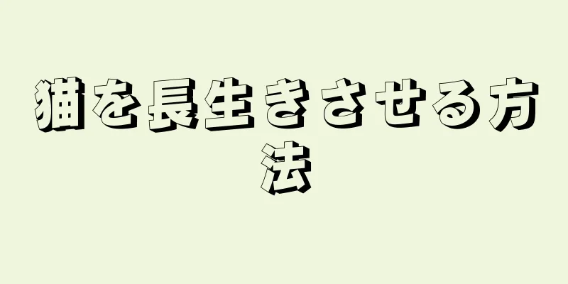 猫を長生きさせる方法