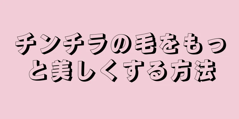 チンチラの毛をもっと美しくする方法
