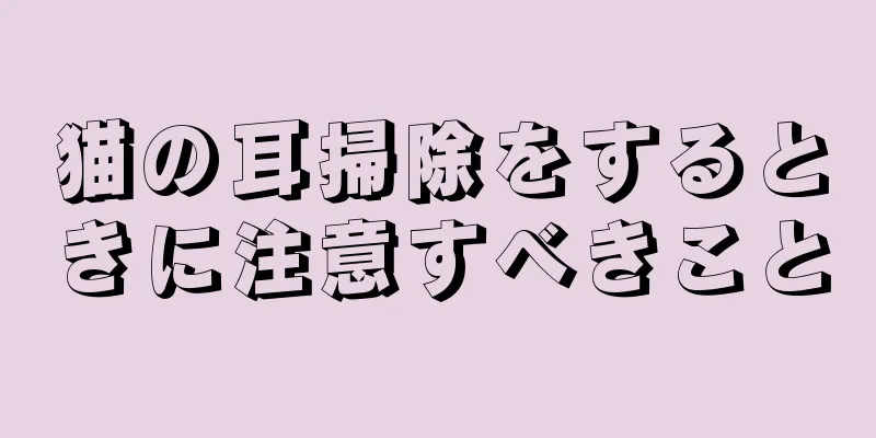 猫の耳掃除をするときに注意すべきこと