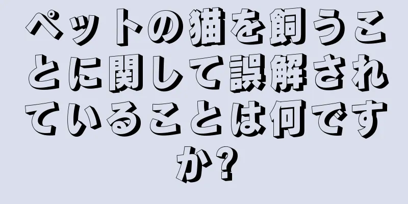 ペットの猫を飼うことに関して誤解されていることは何ですか?