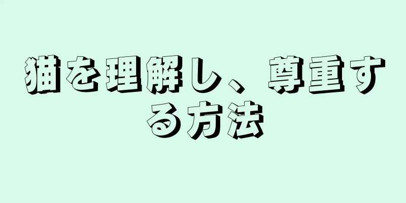 猫を理解し、尊重する方法