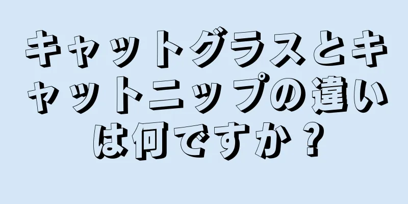 キャットグラスとキャットニップの違いは何ですか？