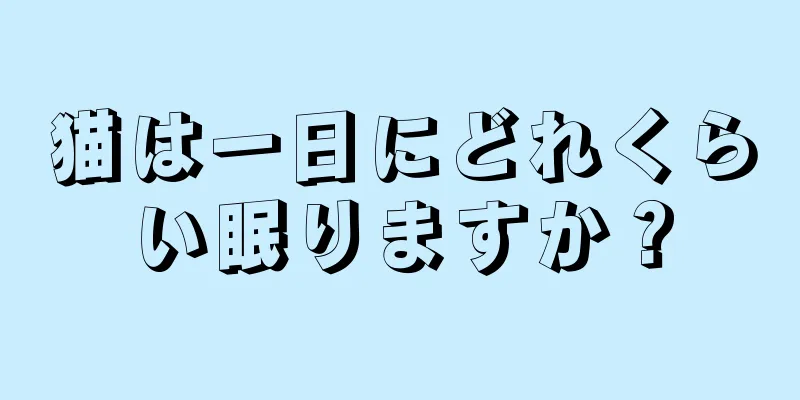 猫は一日にどれくらい眠りますか？