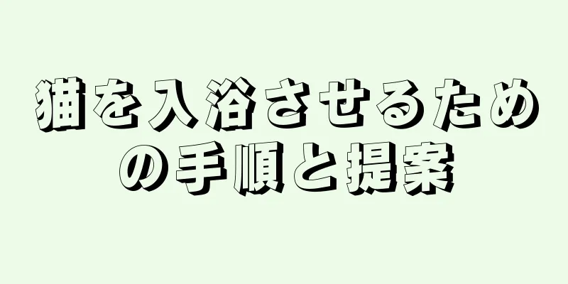 猫を入浴させるための手順と提案