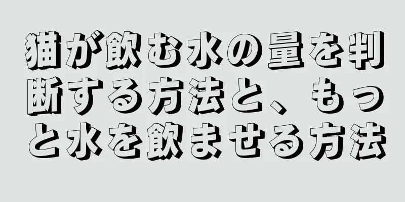 猫が飲む水の量を判断する方法と、もっと水を飲ませる方法
