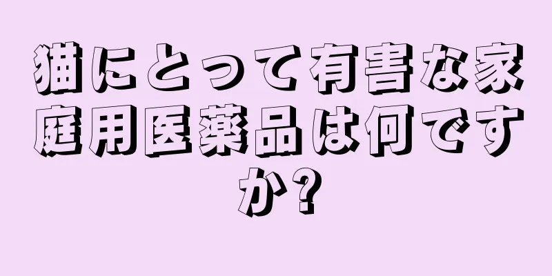 猫にとって有害な家庭用医薬品は何ですか?