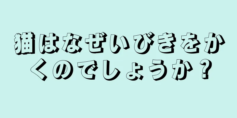 猫はなぜいびきをかくのでしょうか？