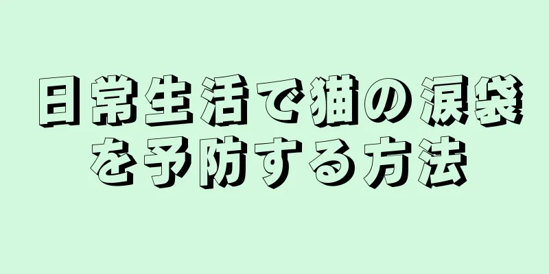 日常生活で猫の涙袋を予防する方法