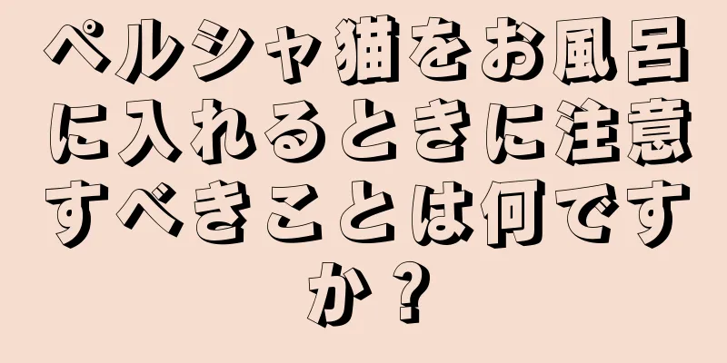 ペルシャ猫をお風呂に入れるときに注意すべきことは何ですか？