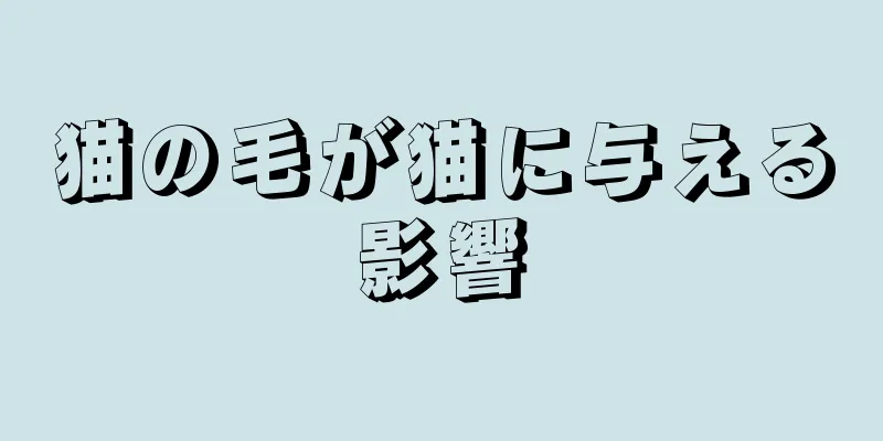 猫の毛が猫に与える影響