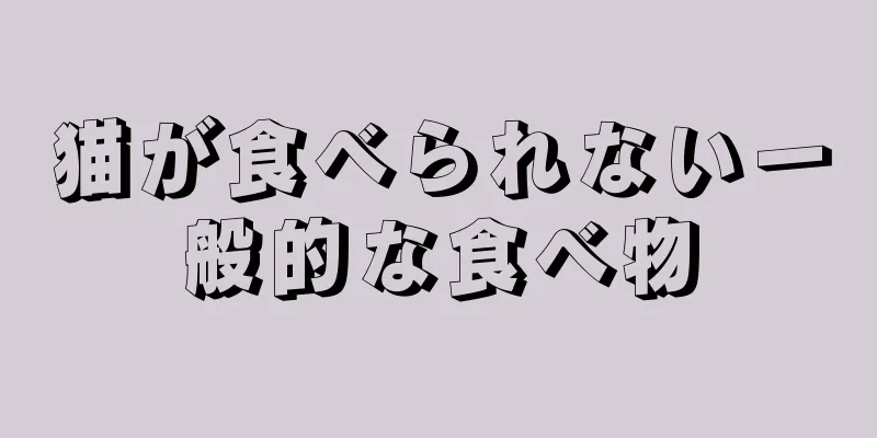 猫が食べられない一般的な食べ物