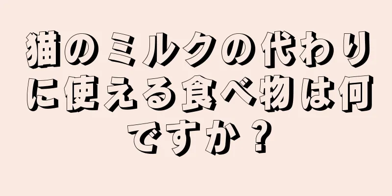 猫のミルクの代わりに使える食べ物は何ですか？